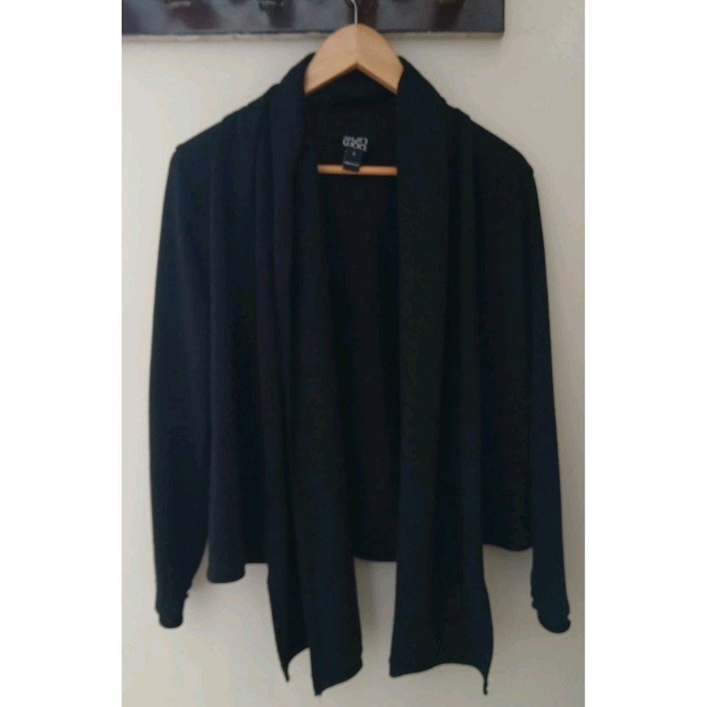 Clara Sun Woo Open Cardigan Sweater Size Small Black Drapey Closet Essential